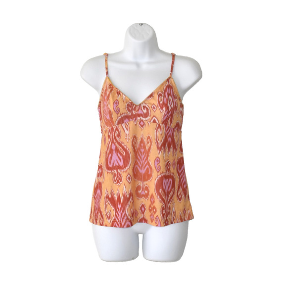 B8 NEW ZIMMERMANN Ikat Print Chiffon Brightside Frilled Blouse Top 2pc Set Sz 1 - Picture 5 of 12